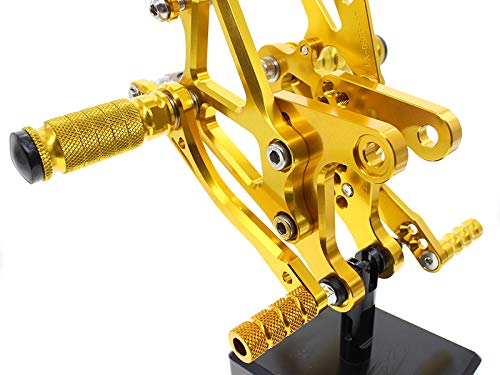 Krace Motorcycle Rearsets Foot Pegs Rear Set Footrests Brake Shift Pedals Fully Adjustable Foot Boards Fit For Kawasaki Ninja Zx6R Zx636 2005 2006 2007 2008 #TOP2