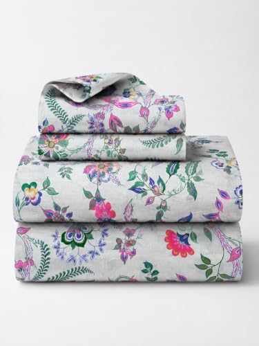 Image of RRC Floral Printed Bedsheet for Single Bed with Pillow Cover,60X90 Inches Single Bed Sheet, Elegant Bedroom Bedding, Comfortable Home Bedsheet, Pillow Cover Size 17 x 27 Inches