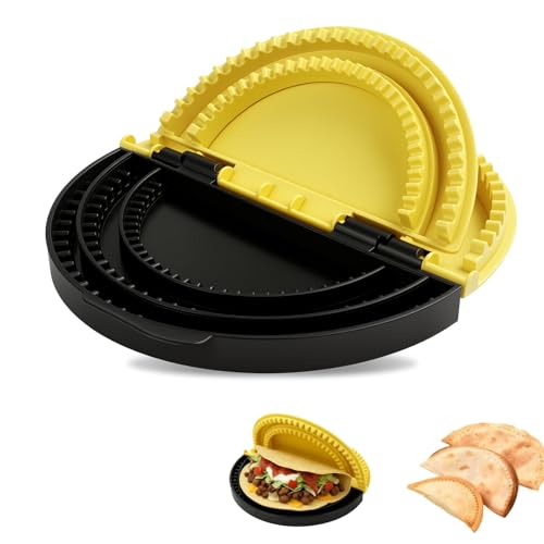 3 in 1 Tortilla Sealer Wrap Maker Adjustable 4-6-8 in Tortilla Wrap Crimper Dumpling Sealer Mess Free Burritos Calzones Enchiladas Kebabs Pasties