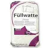 JPstraps - Füllwatte 100% Polyester – weiche, dichte Bastelwatte für Kissenfüllung, Kuscheltiere & Amigurumis, silikonisierte Hohlfaser Watte für DIY-Projekte (500 g)
