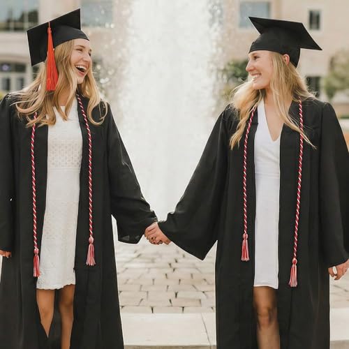 Image of GraduationMall Graduation Honor Cord 68 inch Redwhite