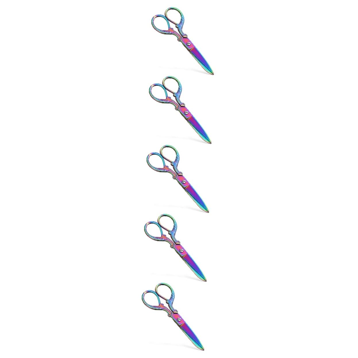 Housoutil 5 Pezzi Forbici da Cucito Sarto in Acciaio Inossidabile Colorate Resistenti per Taglio Tessuti Ricamo e Lavori Manuali per Casa e DIY
