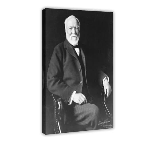 Poster Andrew Carnegie cadre photo décoration murale toile 61 x 91,4 cm