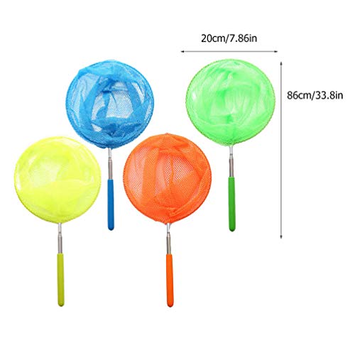 NUOBESTY 8Pcs Redes de Borboleta Telescópicas para Crianças Rede de Captura de Insetos Extensível Po