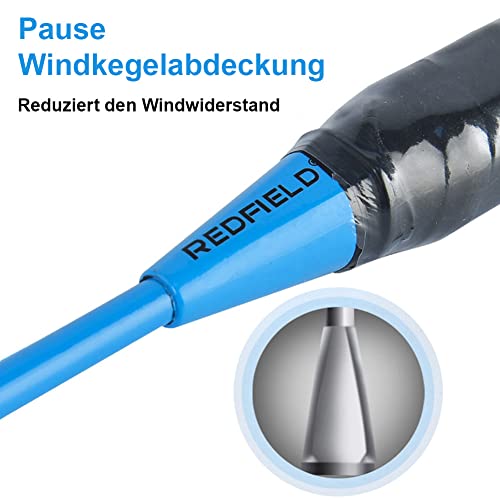 Foto von Redfield Badminton Set, 2 Badmintonschläger, 2 Federbälle, Tragetasche, 2 vorinstallierten Griff, Federball Set für 2 Spieler, Badminton Schläger, Federballschläger Set fur Sport und Unterhaltung