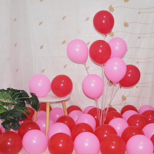 Image of 200 Pcs Pink Red Balloons 5 Inch Pink and Red Latex Small Balloon Garland Arch Kit for Valentine's Day Baby Shower Birthday Bridal Shower Wedding Anniversary Party Decorations