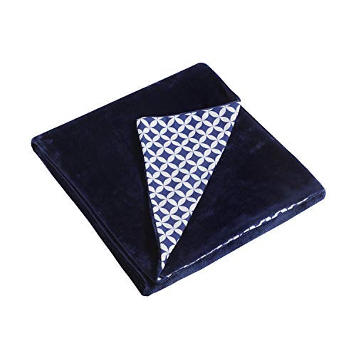 Dream Lab Soft Microfiber Geometric Reversible & Washable Duvet Cover For Weighted Blanket, Navy, 48"" X 72""" (Drm629Xxgeona7) #TOP4
