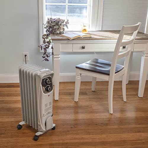 Comfort Zone Cz8008 1,500-Watt Electric Oil-Filled Radiant Radiator Heater, Permanently Sealed, Never Refill, Adjustable Thermostat, Stay-Cool Handle, Tip-Over Switch & Overheat Protection System #TOP1