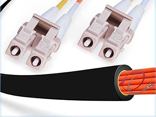 FiberCablesDirect - 10M OM1 LC LC Fiber Patch Cable  Indoor/Outdoor 1Gb Duplex 62.5/125 LC to LC Multimode Jumper 10 Meter (32.8ft) 