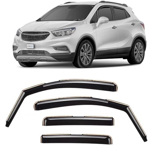 CLIM ART pour Canal Déflecteurs Voiture pour/Compatible avec Opel Mokka 2012-2020 -Déflecteur d'air, Déflecteurs pour Auto, Deflecteur Air Fenêtre...