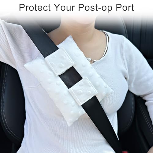 Image of Little Port Pillow Heart Surgery Pillows for Chemo Port After Open Heart Surgery Recovery Gifts Bypass Pacemaker Must Haves Protector Cushion Minky Dot White