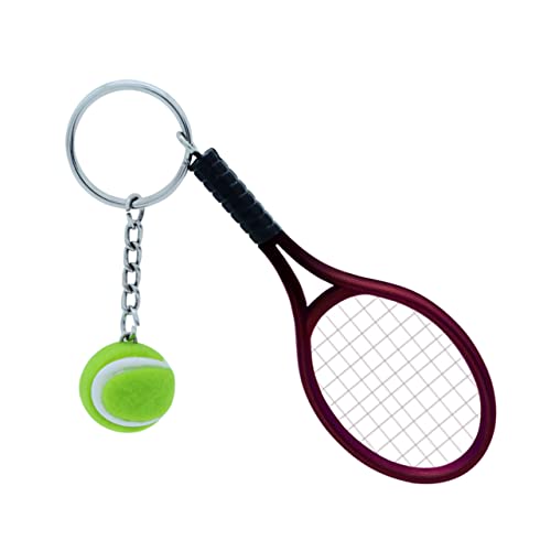 IWOWHERO Portachiavi Racchetta Da Tennis Regali Di Tennis Per Gli Uomini Ornamento Da Tennis Portachiavi Racchetta Da Badminton Portachiavi Divertente Mini-tennis Bambino Zaino Regalo