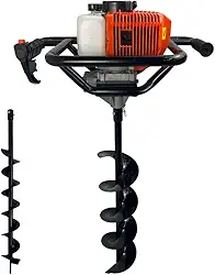 Perfurador de Solo a Gasolina 52cc 2,5HP com Brocas 80x10cm + 80x15cm Carbon Fak