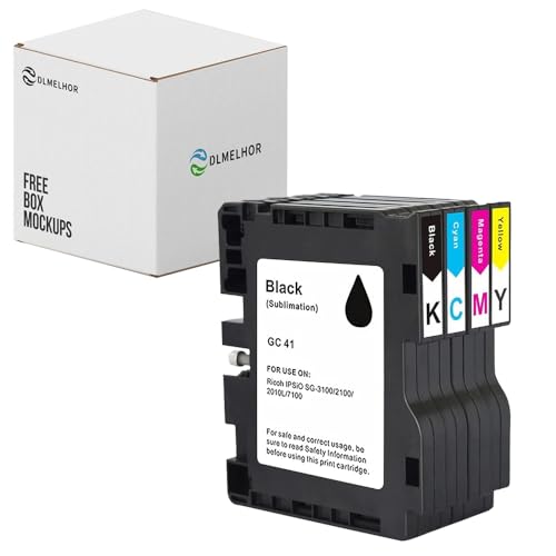 DLMELHOR GC41 wkład atramentowy sublimacyjny transfer ciepła kompatybilny z Ricoh GC41 dla Ricoh IPSiO SG3100 SG2100 SG2100L SG2010L zestaw 4 kolorów (1 czarny, 1cyjan, 1 magenta, 1 żółty) 4-pak