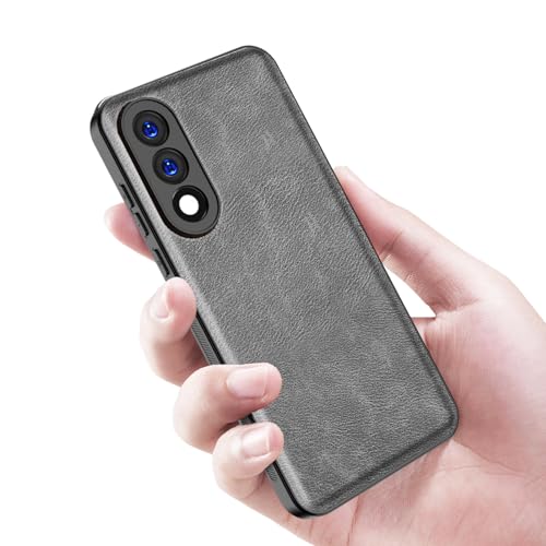 Image of Kapa Tux Leather Back Cover for OnePlus Nord 5 | Slim Shockproof Camera Protection Bumper Case (Grey)