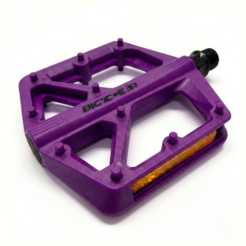 BICYCGEAR Mountain Bike Pedals Flat, 4.1 inches Wide & 0.6lb