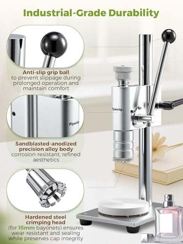 Machine à boucher manuelle pour bouteilles de parfum flacons pulvérisateurs 15 mm réglable