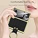 for Z Flip4 5G 2022 case 360°with Ring Luxury Electroplated PU Leather Cover Compatible with Samsung Galaxy Z Flip 4 5G Case Built-in Screen Protector Camera Phone Case (Black)