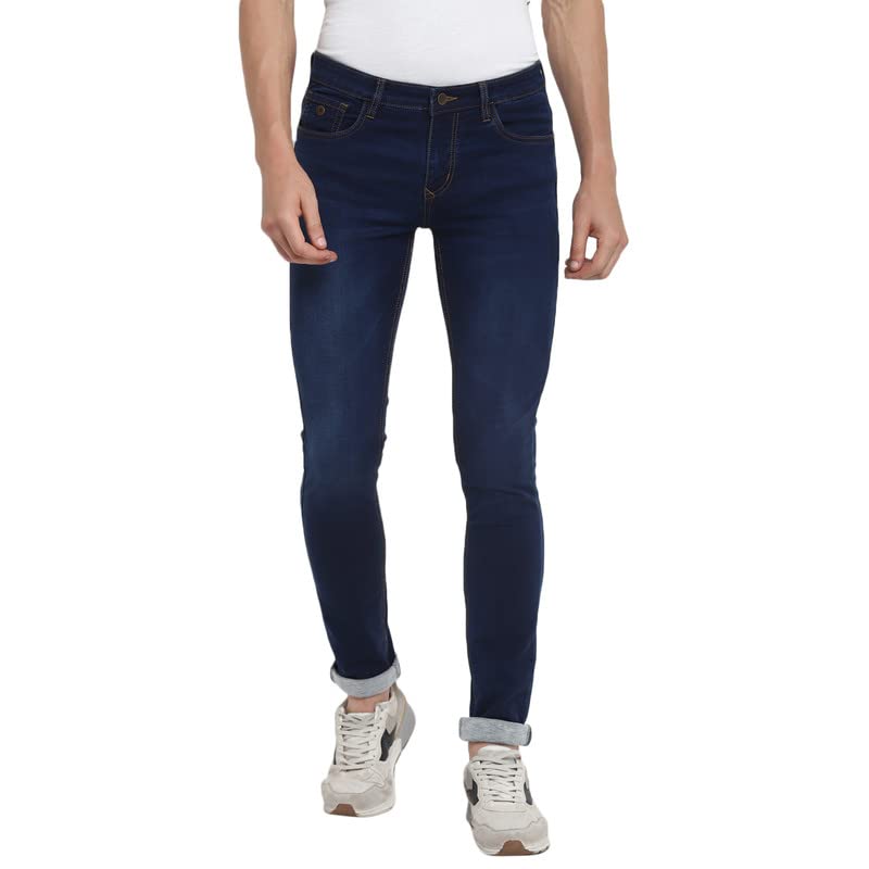 Jean slim bleu marine stretch Turtle pour homme - Coupe ajustée confortable