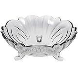 Coupe à fruits décorative : verre sans plomb, résistant aux variations de température, peut être placée au réfrigérateur ou dans un placard. style vintage