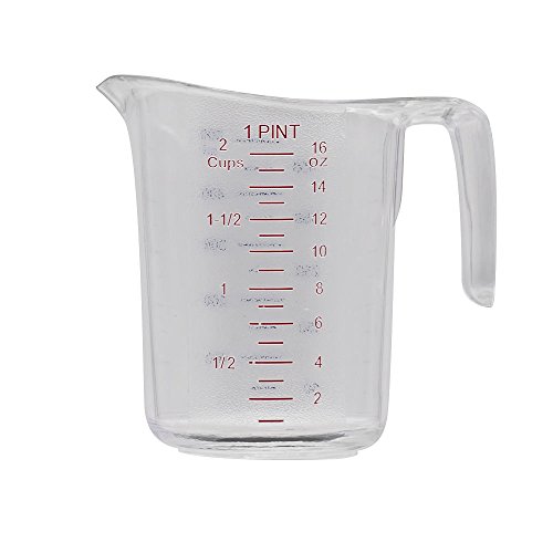 Chef's Supreme - 1 pt. Polycarbonate Clear Measuring Cup with Handle, Each