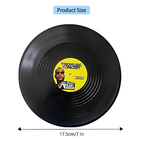 8 Stück Schallplatten Wanddekoration, Musik Party Wand Dekor, für Bar, Café, Party, Wand Deko (7 Zoll, Zufälliges Muster)