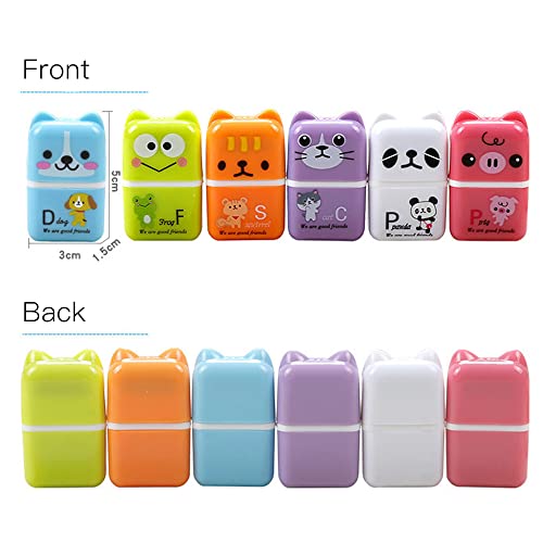 yeacher 6 pcs Bonito Animal Borracha Lápis Dos Desenhos Animados Pequenos Borrachas Rolo de Borracha
