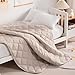 NTBAY Down Alternative Toddler Comforter, Lightweight and Warm Solid Color Baby Crib Quilted Blanket, 39x47 inches, Taupe