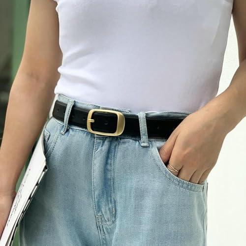 1.18" Women's Leather Belts For Jeans Pants, Fashion Soft Skinny Dress Belts With Metal Pin Buckle3