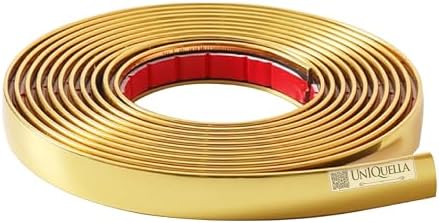 UNIQUELLA 12 Meter 1 Inch Shiny Gold Flexible Peel and Stick Wall ...