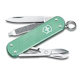 VICTORINOX(ビクトリノックス) クラシック ALOX クラシックカラーズ Minty Mint スイス・アーミーナイフ 多機能 ナイフ 防災グッズ アウトドア キャンプ ギフト プレゼント はさみ マイナスドライバー付き つめやすり搭載 5機能を搭載したスイス製マルチツール 小型 コンパクト 軽量 【国内正規品】 0.6221.221G