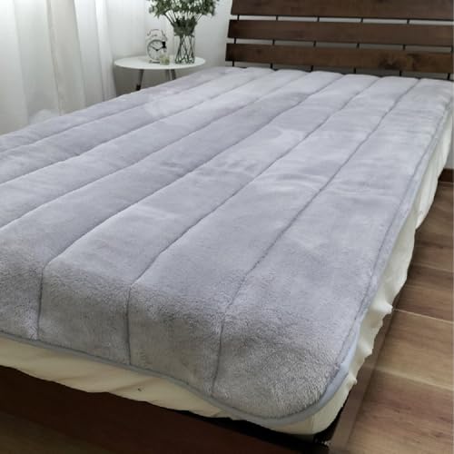 [シングル]吸湿発熱あったかボリューム敷パッド 約100×205cm グレー1枚 HTP-40S-GY