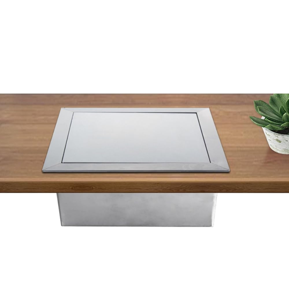 Couvercle De Poubelle Intégré Inox - Diamètre 220, 240 Ou 290 Mm - Pour Plan De Travail Cuisine, Restaurant, Bureau