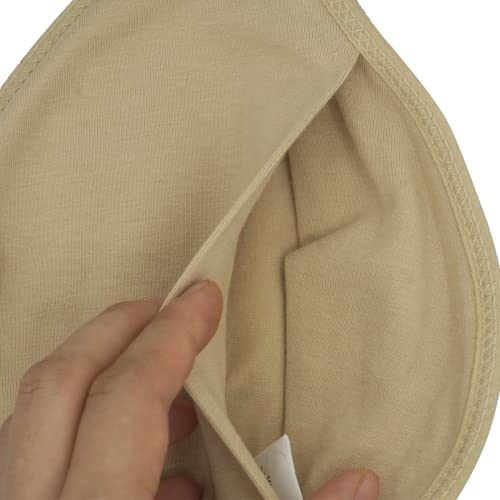 Zmasi 2Pcs Water-Drop Silicone Breast Protective Pockets Sleeves Cotton Hook Pocket Bags For Mastectomy Fake Breast (L) Nude #TOP3