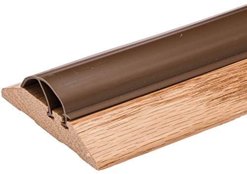 3 Ft Long 3 1/2" Wide Pre-Stained Oak Threshold W/Vinyl For Gaps 1" To 1 3/8" #TOP27