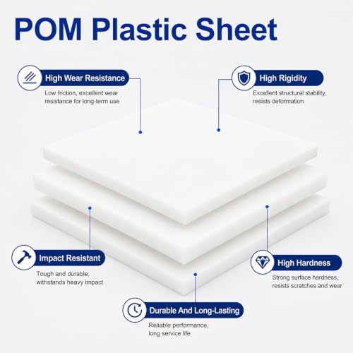Placa de acetal POM sólida de 15 mm para mecanizado de piezas 6