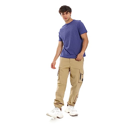 Andora Round Neck Slip On Tee- Blue-M