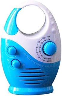 Lumpna Shower Radio, Bathroom Waterproof Speaker Button Adjustable Volume Top Handle Mini Music