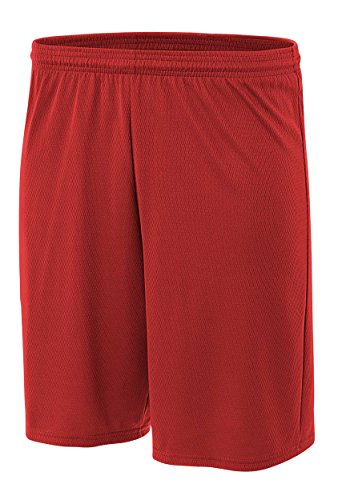 A4 Power Mesh Practice Short Scarlet S