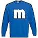 Produktbild Shirt-Panda Herren Sweatshirt M&M Karneval Gruppen Kostüm Fasching Verkleidung Party Darts Unisex Kinder Royalblau S