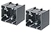 Arlington F102-2 (2 Gang) Screw Mount Device Box for New or Retrofit Construction, 2 Pack
