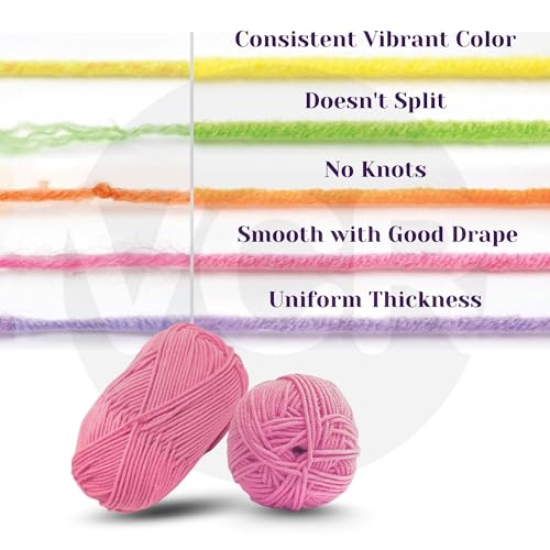 Image of VCR Dark Pink Yarn, 100 Grams Hank, 190 Meters Length, Acrylic Ball for Crochet and Knitting, Soft Crosia Threads, Pack of 1 Yarn, Suitable for DIY Crafts