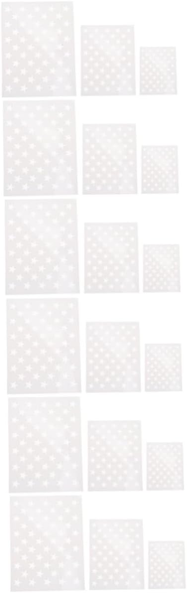 18sheets Pattern Stencils American Flag Star Stencils DIY Craft Wall for Home Decor