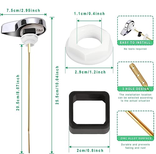 Image of Side Mount Toilet Tank Flush Lever Handle for Toilets