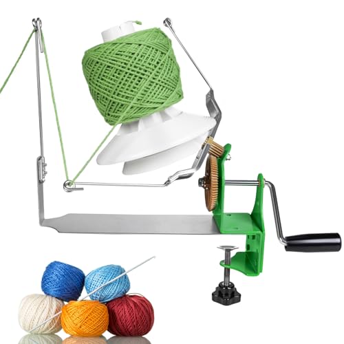 Yarn Winder Large 15 OZ Heavy Duty Efficiently Yarn Spinner Make Yarn Cake Easy-to-Install Sturdy Metal and ABS Yarn Winder for Crocheting The Helper for Crochet Enthusiast