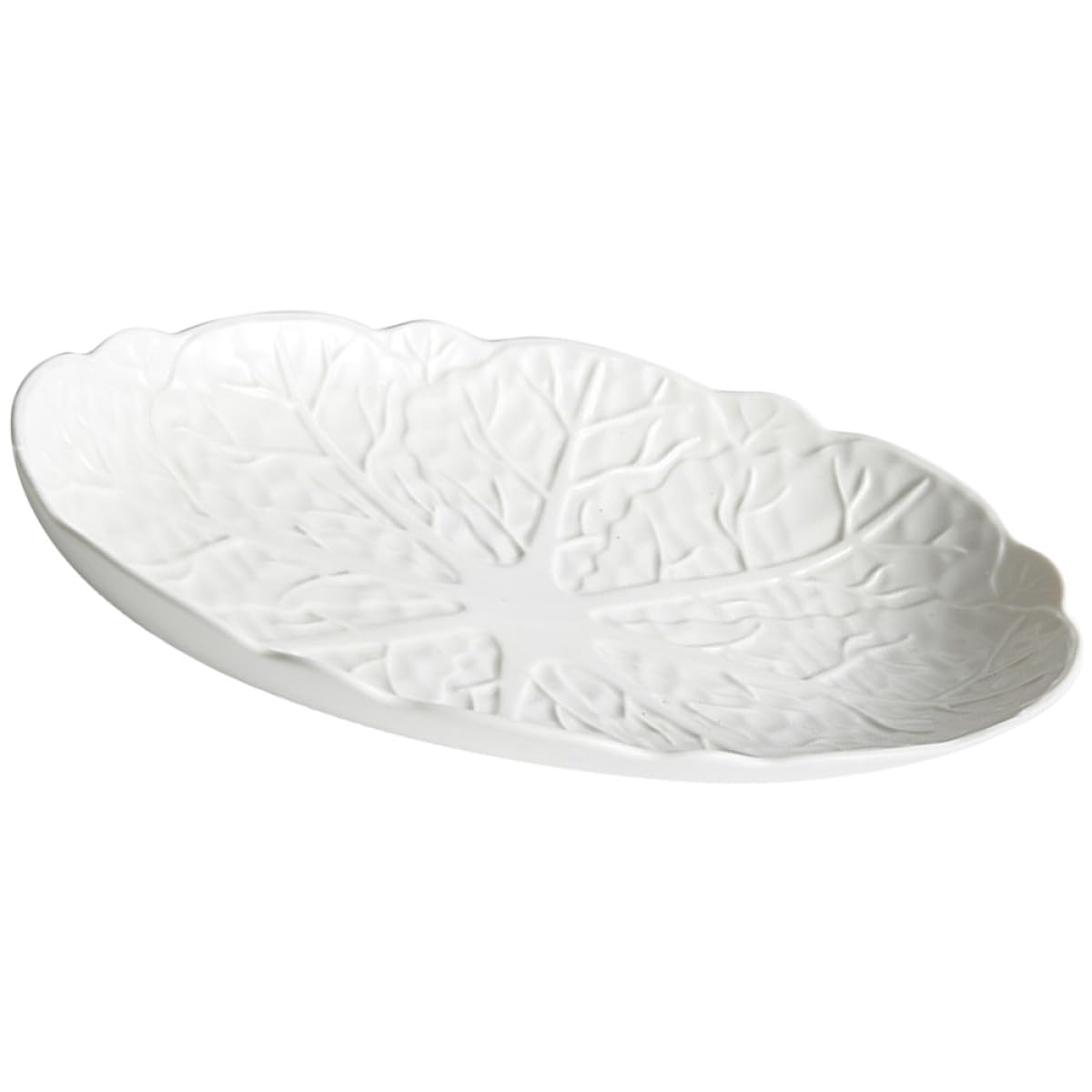 Assiette à poisson céramique blanche plat de service cuisine polyvalent