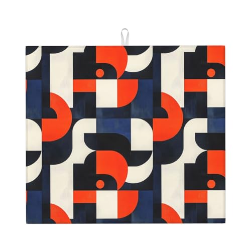 Red White Blue Print Tappetino Drenante Tappetini Antiscivolo Tappetino Scolastoviglie Per Posate Ripiano Per Cucchiai Lavastoviglie 46X61Cm