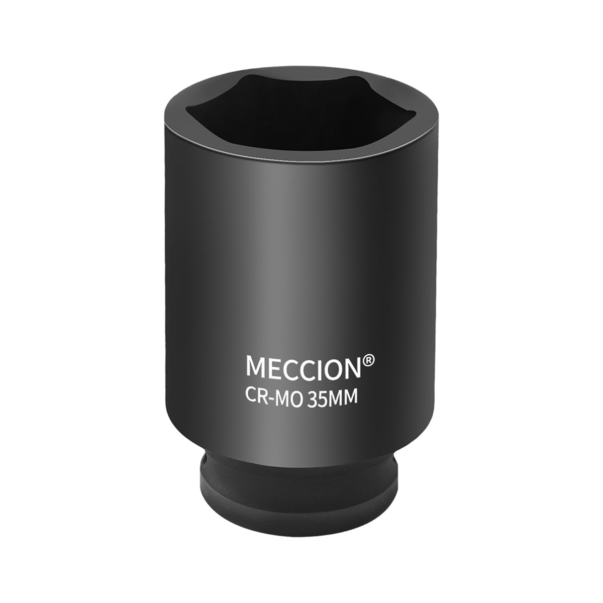 Meccion 1/2 Inch Drive Impact Socket 35mm Heavy Duty Cr-Mo 6 Point Deep Socket, 78mm Length