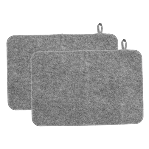 Sauna Mat - 2x colchón de fieltro ultra, almohadilla de aislamiento de calor absorbente de agua, protector de banco sin deslizamiento de larga duración | Accesorio de la sala de vapor para la du