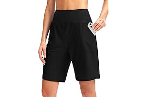 Women's 9-Inch Long Board Shorts with Pockets for Beach, Swim & Adventure
